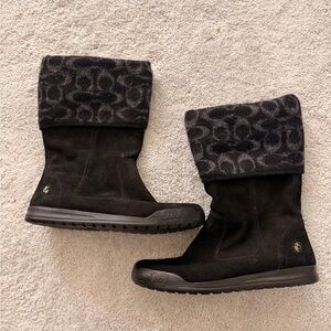 Coach suede signature Tatum logo boots